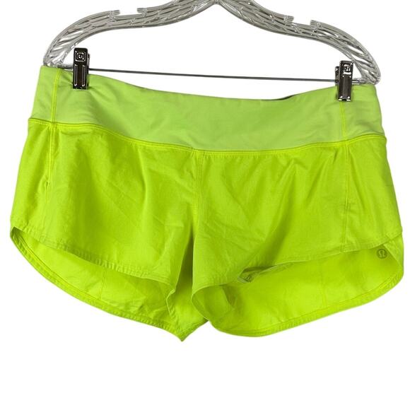 Lululemon Speed Up Low-Rise Short 2.5" Highlight Yellow STAINED Size 10 GUC - Picture 1 of 7